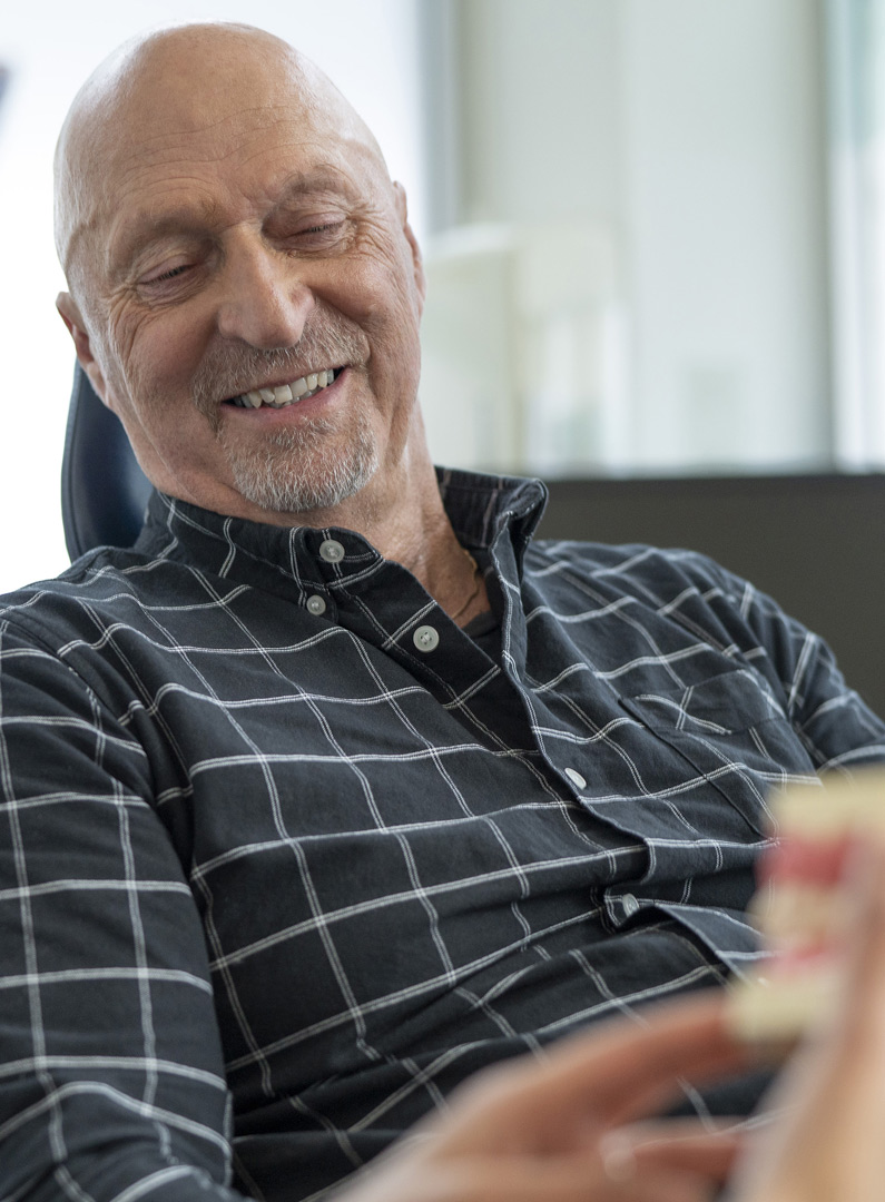 Old man smiling
